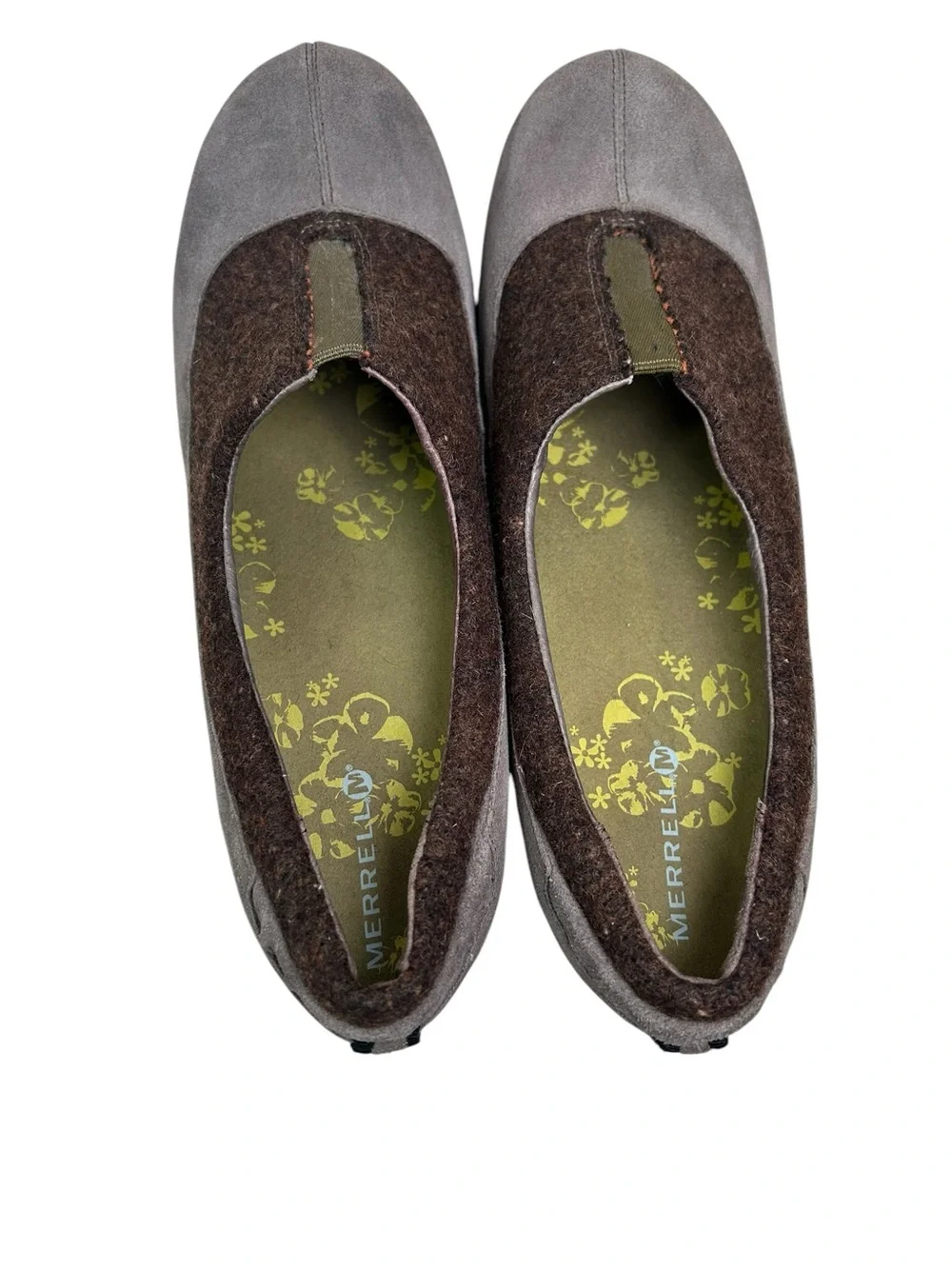 Merrell Tulip Grey Comfort Wedge Slip-On Shoes Womens 10.5